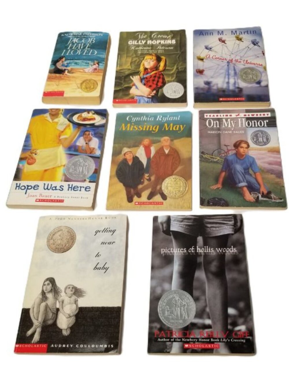 Newbery Books Lot Gilly Hopkins Hollis Woods Missing May Set